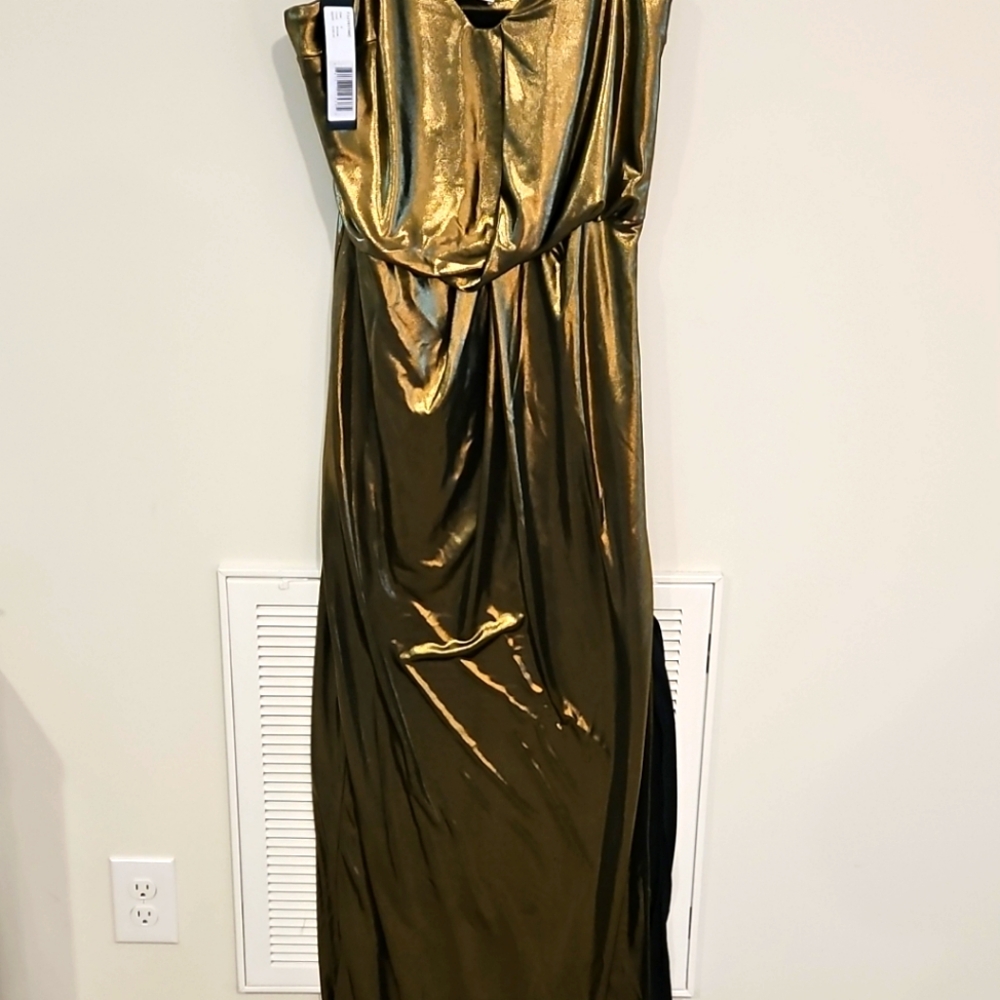 Halston Heritage Bronze Dress Size 8 NWT